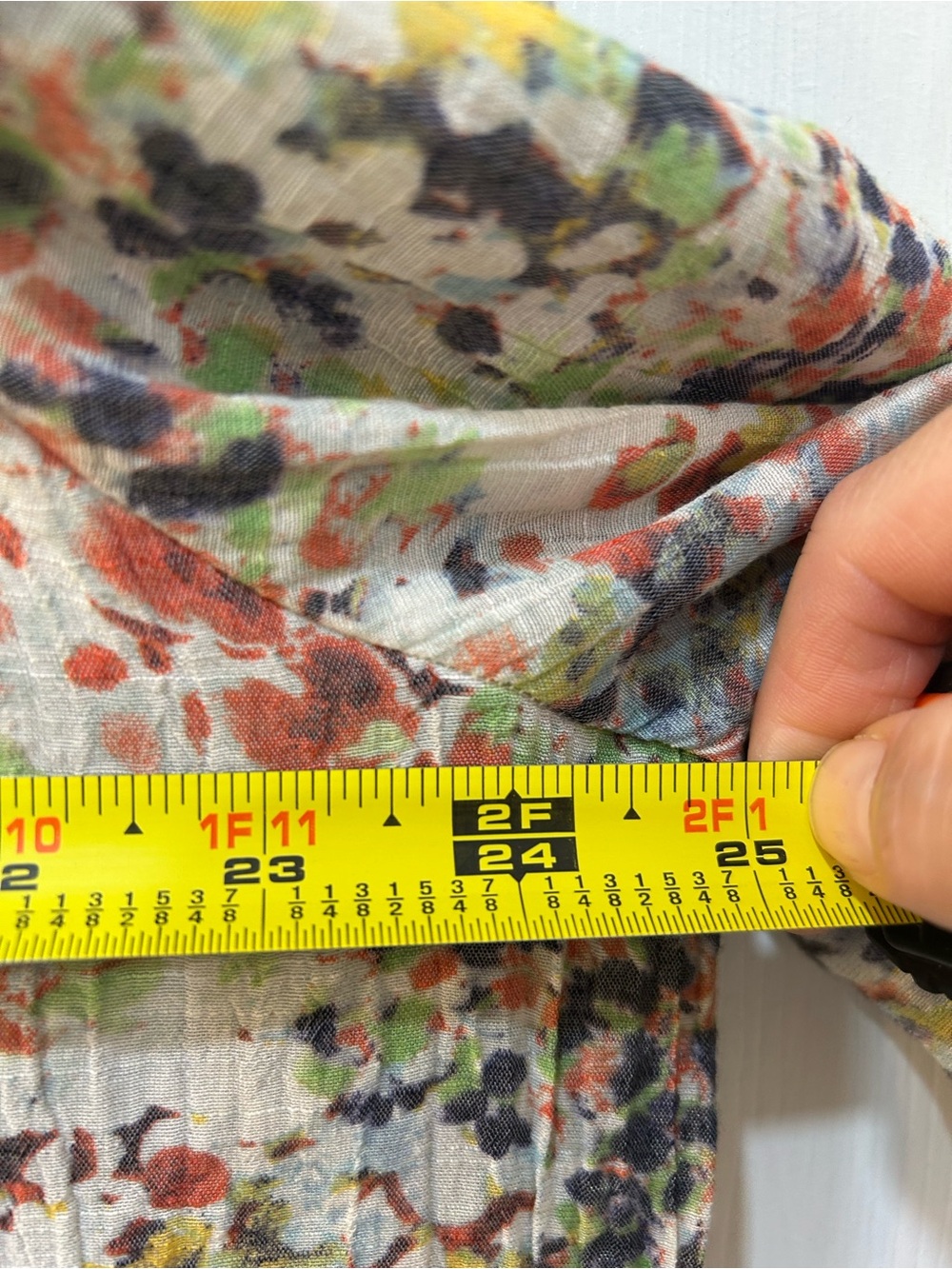 Hope Harlow Whimsy Floral Peasant Blouse Size XL Lightweight Cottage Watercolor - Picture 7 of 11